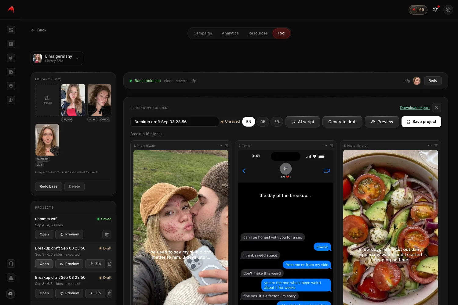 The Creator Studio building the breakup format